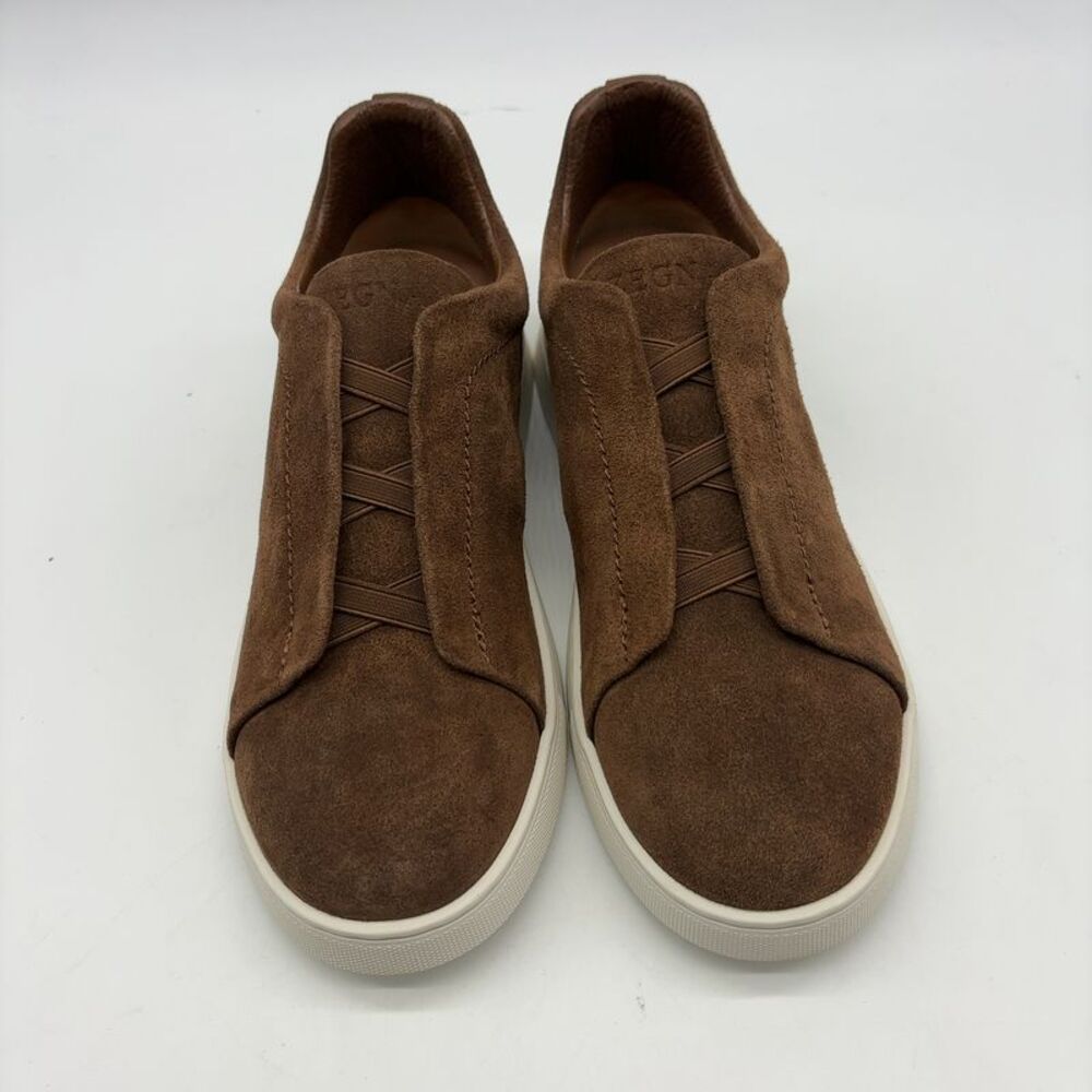 Triple Stitch Suede Slip-On Sneakers